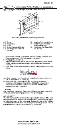 Thumbnail of document Manual - 200/300 Durablock Solid Plastic Stationary Gage